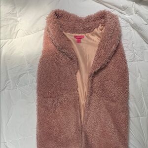 Betsey Johnson Pink Fuzzy Vest